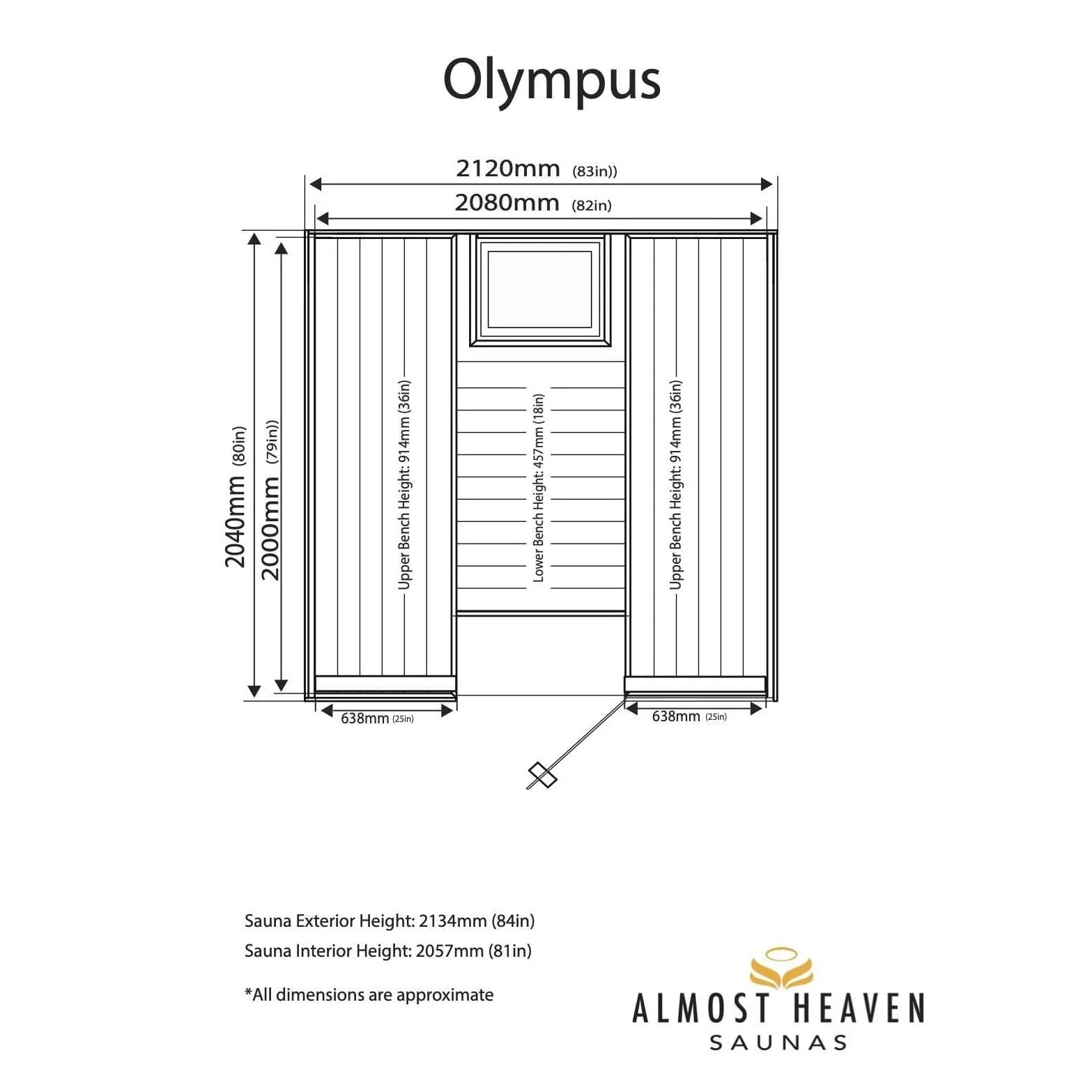 Almost Heaven Olympus 6-8 Person Indoor Sauna - Image 7